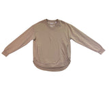 Royce Mens Beige Cotton-Blend V-Neck Sweatshirt With Pockets Size L