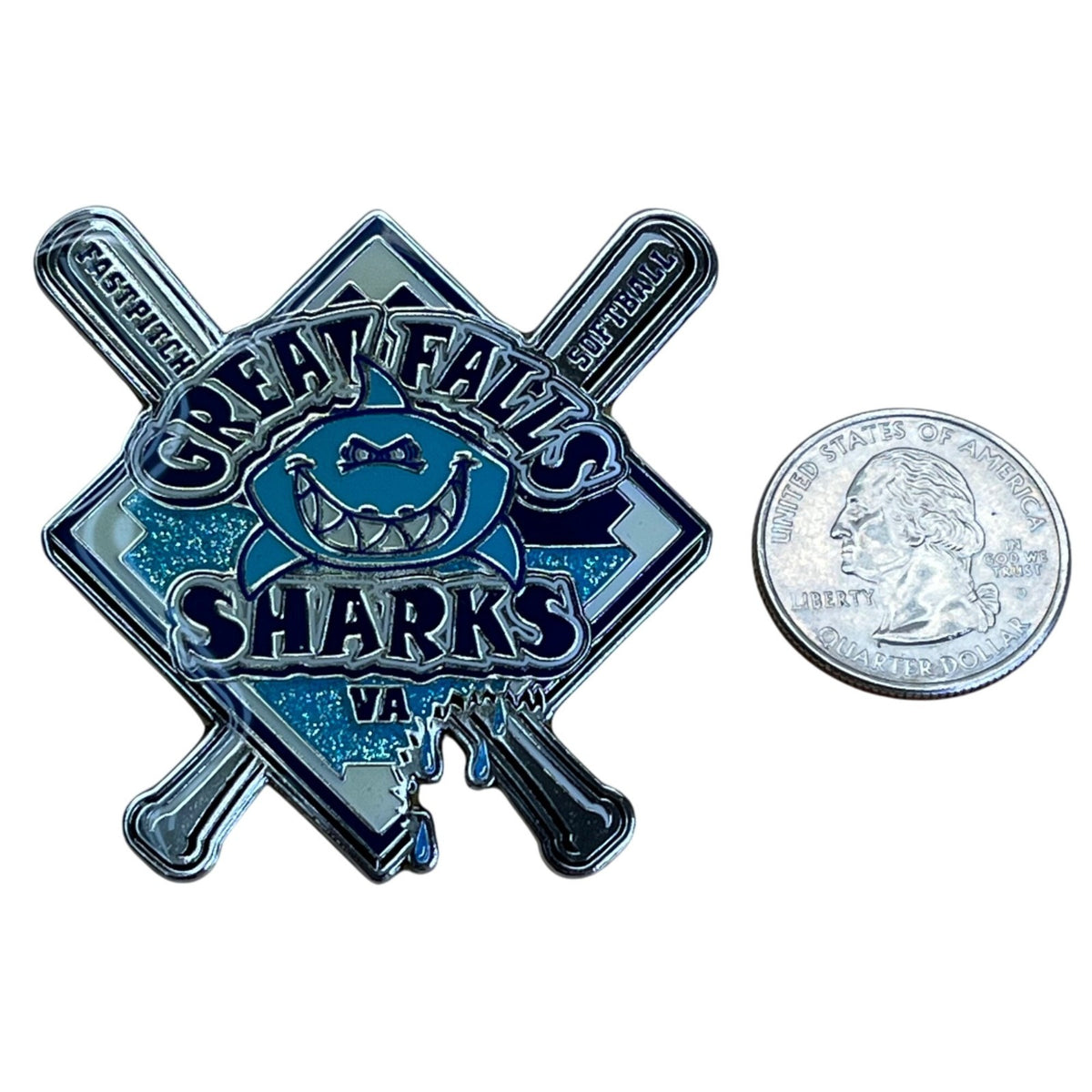 Great Falls Sharks VA Softball Team Pin