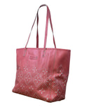 Vera Bradley Women’s Coral Faux Leather Laser-Cut Tote Bag With Shoulder Straps
