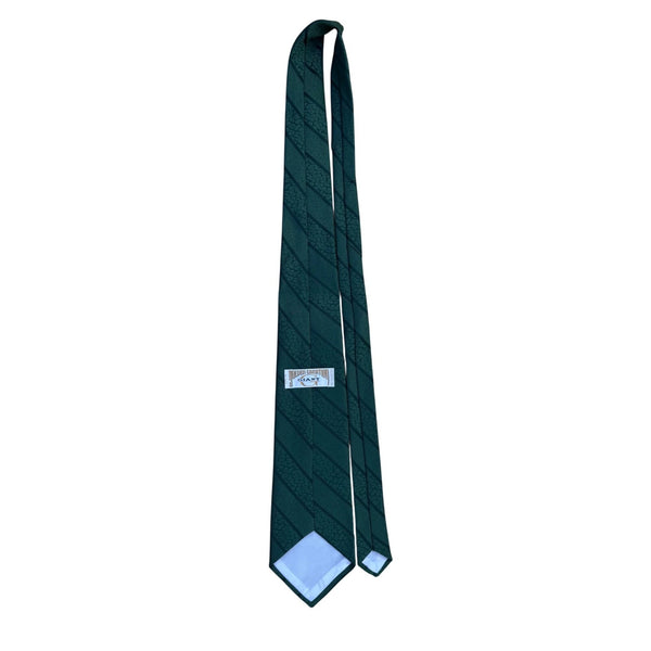 Golden Creation Mens Green Necktie Textured Striped Design 
