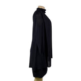 Ursula Womens Black Polyester Beaded Capelet Formal Dress Elegant Design Size 8P