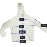Rails Womens Heather Oatmeal Hooded Waffle Knit Pullover Hoodie Sz M
