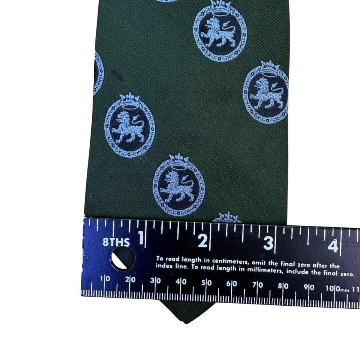 Lord & Taylor Mens Green All Silk Patterned Tie British Crested Club  Details