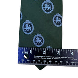 Lord & Taylor Mens Green All Silk Patterned Tie British Crested Club  Details