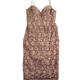 Love Honor Womens Dusty Pink Sofia Dress Elegant Floral Design Size 12