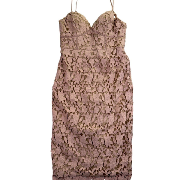Love Honor Womens Dusty Pink Sofia Dress Elegant Floral Design Size 12