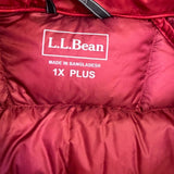 L.L. Bean Womens Red Ultralight 850 Down Jacket Water-Repellent  Goose Down Sz 1