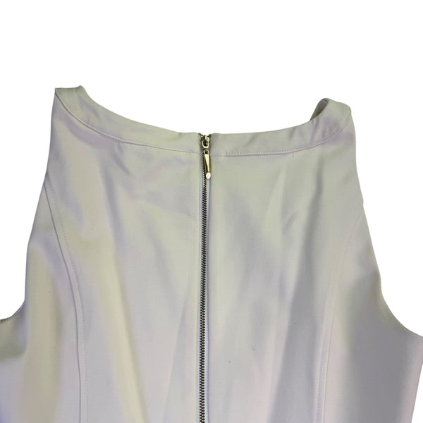White House Black Market Womens White Black Sleeveless Flare Dress Size 6