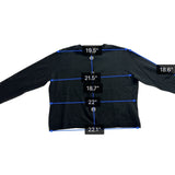 Talbots Women’s Black Merino Wool Cardigan With Embellished Buttons Sz P