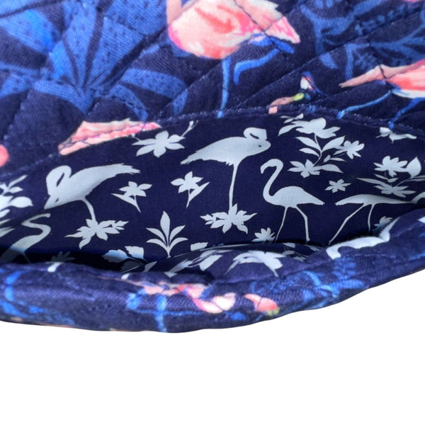 Vera Bradley Women’s Navy Flamingo Pattern Quilted Adjustable Crossbody Bag