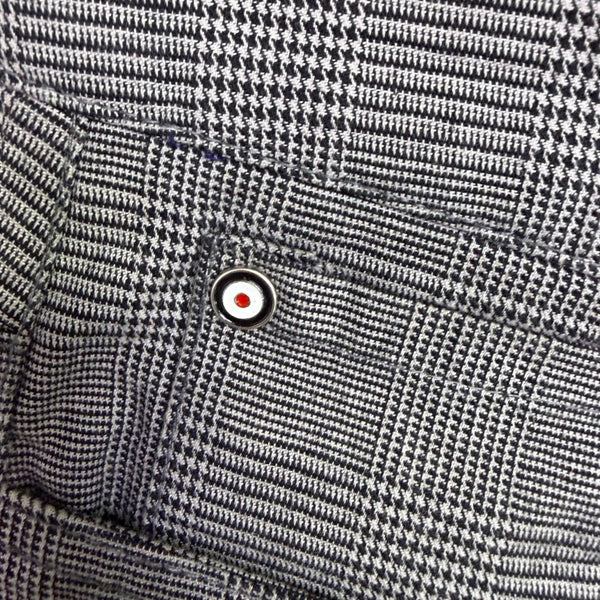 Ben Sherman Mens Gray Stretch Cotton Pants Plaid Regular Fit Size 34W X 32L