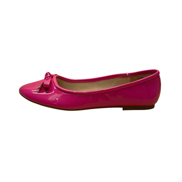No Call Women’s Hot Pink Patent With Bow Slip-On Ballet Flats Size 7.5W