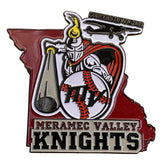 Meramec Valley Knights Baseball Team Pin 2012 Cooperstown NY Red & Silver