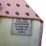 Bert Pulitzer Mens Pink Silk Patterned Tie All Season Elegant Design