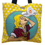 Dog Is Good Women’s Yellow White Polka Dot Canvas 