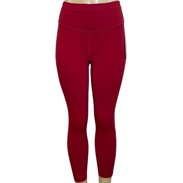 Lululemon 23" Dark Red High-Rise F&F Running Nulux Leggings Size 6 - New