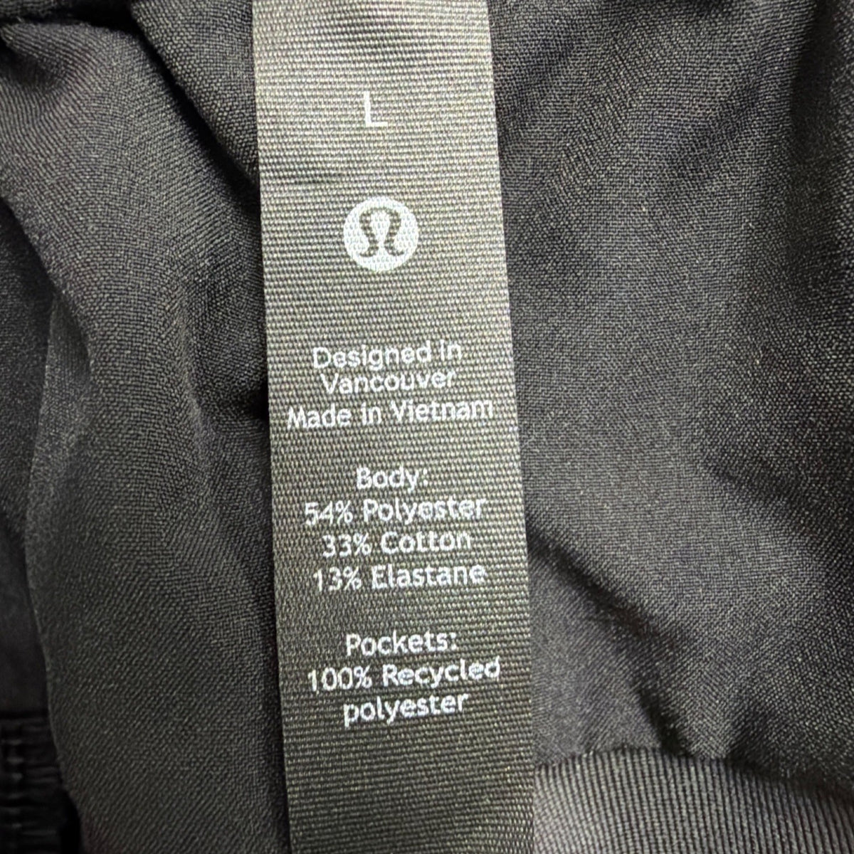 Lululemon Mens Black Relaxed-Fit Jogger Pants With Drawstring Waist Size L