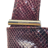 Anne Klein Women’s Burgundy Faux Leather Snakeskin Textured Shoulder Bag Size M