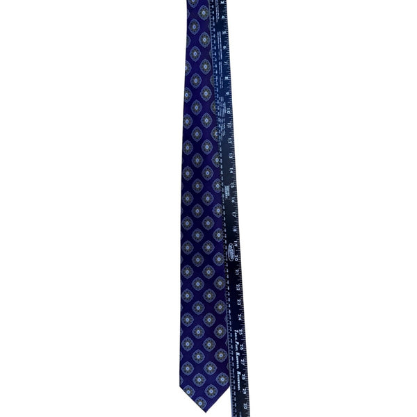 Jos A. Bank Mens Purple 100% Silk Tie Mandala Print Pattern Executive Collection