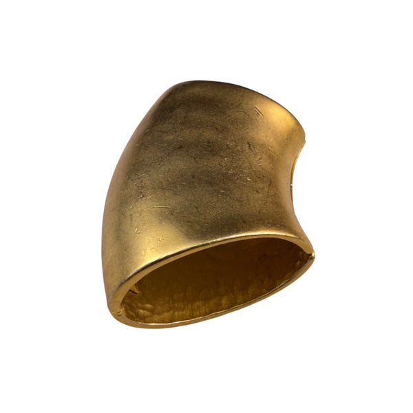 Gold Tone Womens Scarf Holder Vintage Polished Metal Accessory Curved Design