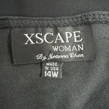 Xscape Womens Black Short Dress Beaded Shoulders Size 14W