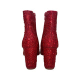 Betsey Johnson Women’s Red Glitter Glass Stones SB-Cady Ankle Boots Size 8M
