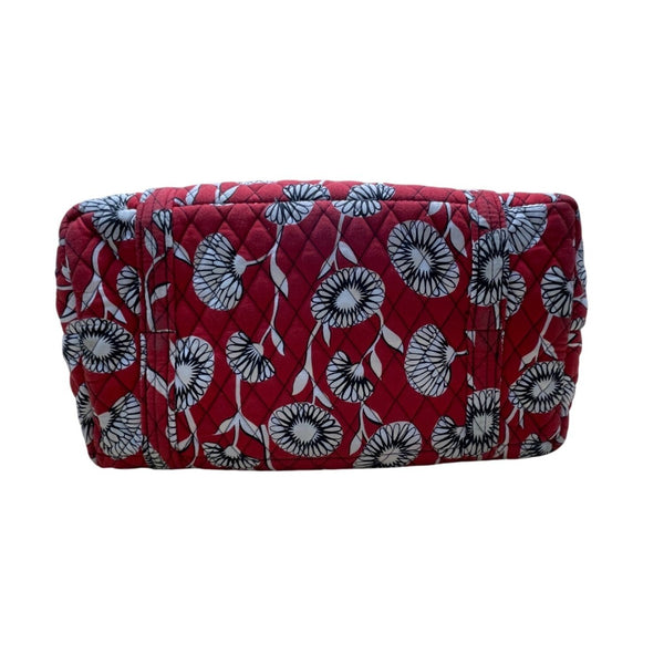 Vera Bradley Women’s Red Floral Quilted With Double Straps Tote Bag