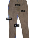 Andrew Marc Womens Brown Suede-Like Mid Rise Skinny Trousers Size M