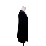 Linda Allard Ellen Tracy Womens Black Velvet Button Down Long Cardigan Size 10