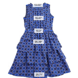 Banana Republic Womens Blue Floral Sleeveless Tiered Dress Elegant Size 0