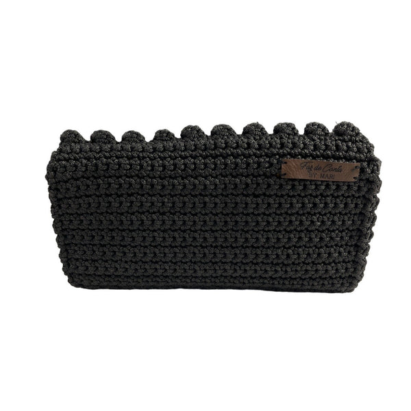 Faz De Conta By Mari Women's Grey Crocheted Clutch Sz M - New