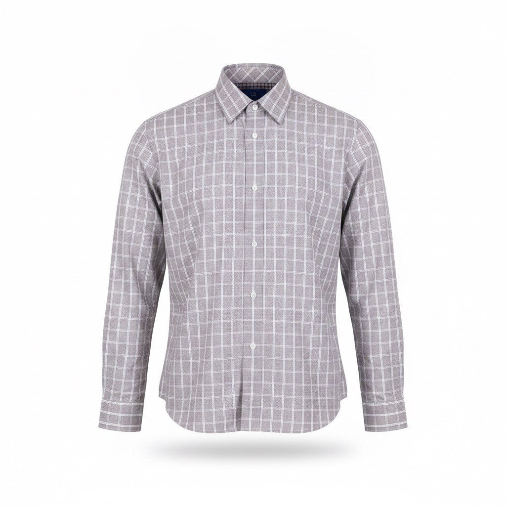 Egara Mens Burgundy White Non-Iron Plaid Button-Down Shirt Size XL