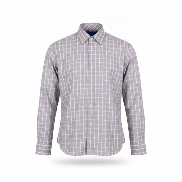 Egara Mens Burgundy White Non-Iron Plaid Button-Down Shirt Size XL