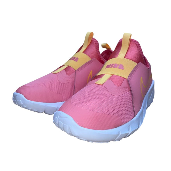 Nike Girls GS Coral Chalk Citron Pulse Flex Runner 2 Slip-On Sneakers Size 5.5Y