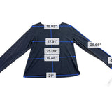David Dart Womens Navy Long Sleeve Top Size L 