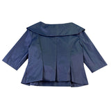 Alex Evenings Womens Navy 3/4 Sleeve Wrap Top With Flower 16P
