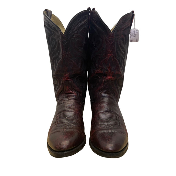 Dan Post Men’s Red Leather Embroidered Details #2112 Western Boots Size 11 M