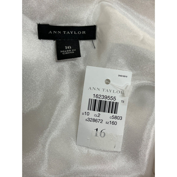 Ann Taylor Women's White Floral Narrow Strap Slip Dress Dress Sz 16 - NWT