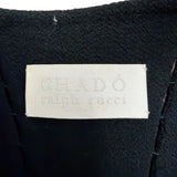 Chado Ralph Rucci Black Short Cropped Bolero Jacket Women Open Front