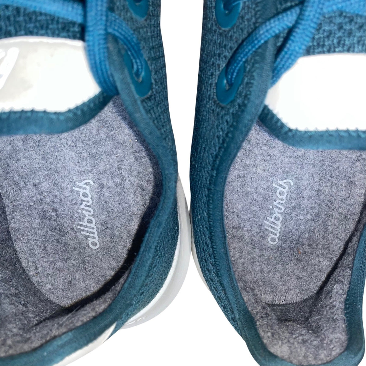 Allbirds Women’s Dark Teal Knit Mesh Lace-Up Tree Runner Sneakers Size 12M