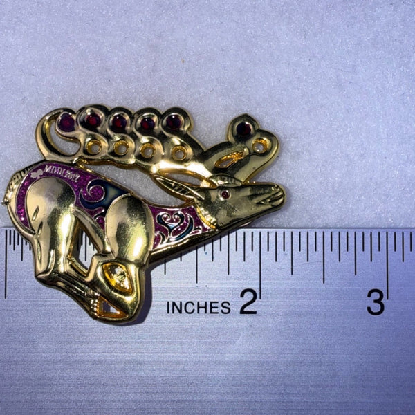 Destination Imagination Gold Tone Multicolor Enamel Museum Art Design Pins