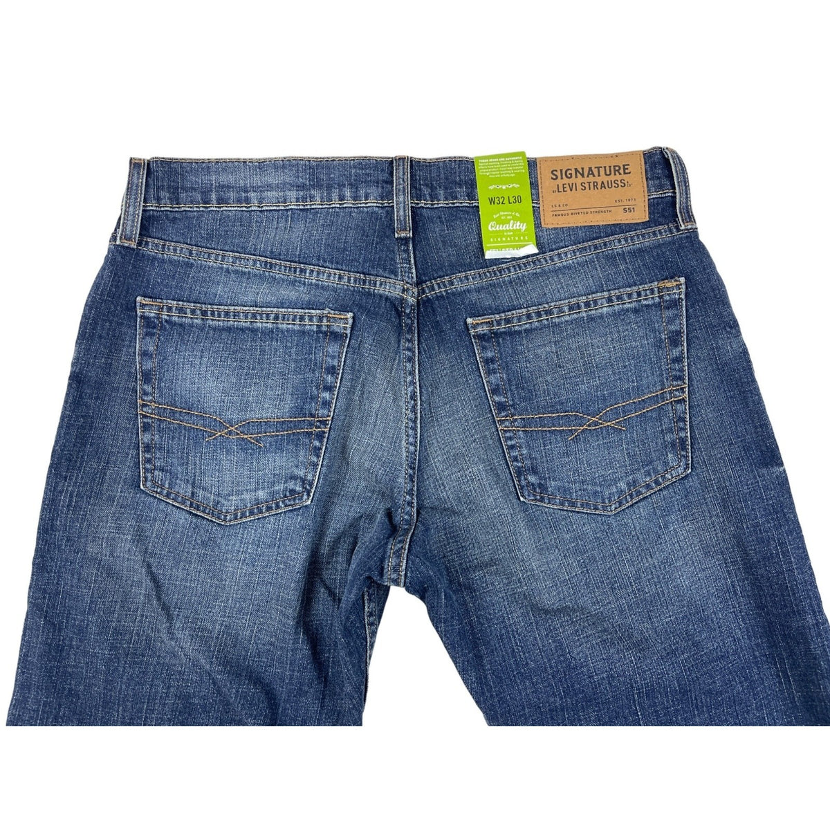 Signature by Levi Men's Flex Straight Blue Jeans Sz 32X30 - NWT