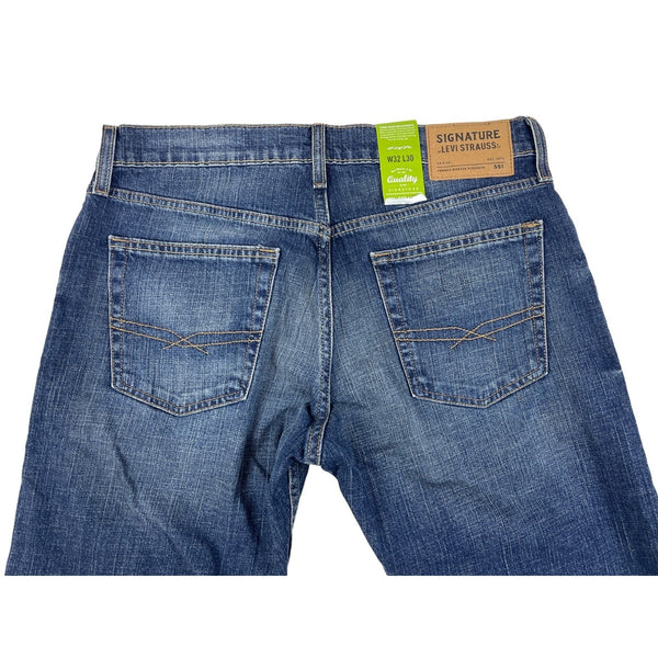Signature by Levi Men's Flex Straight Blue Jeans Sz 32X30 - NWT