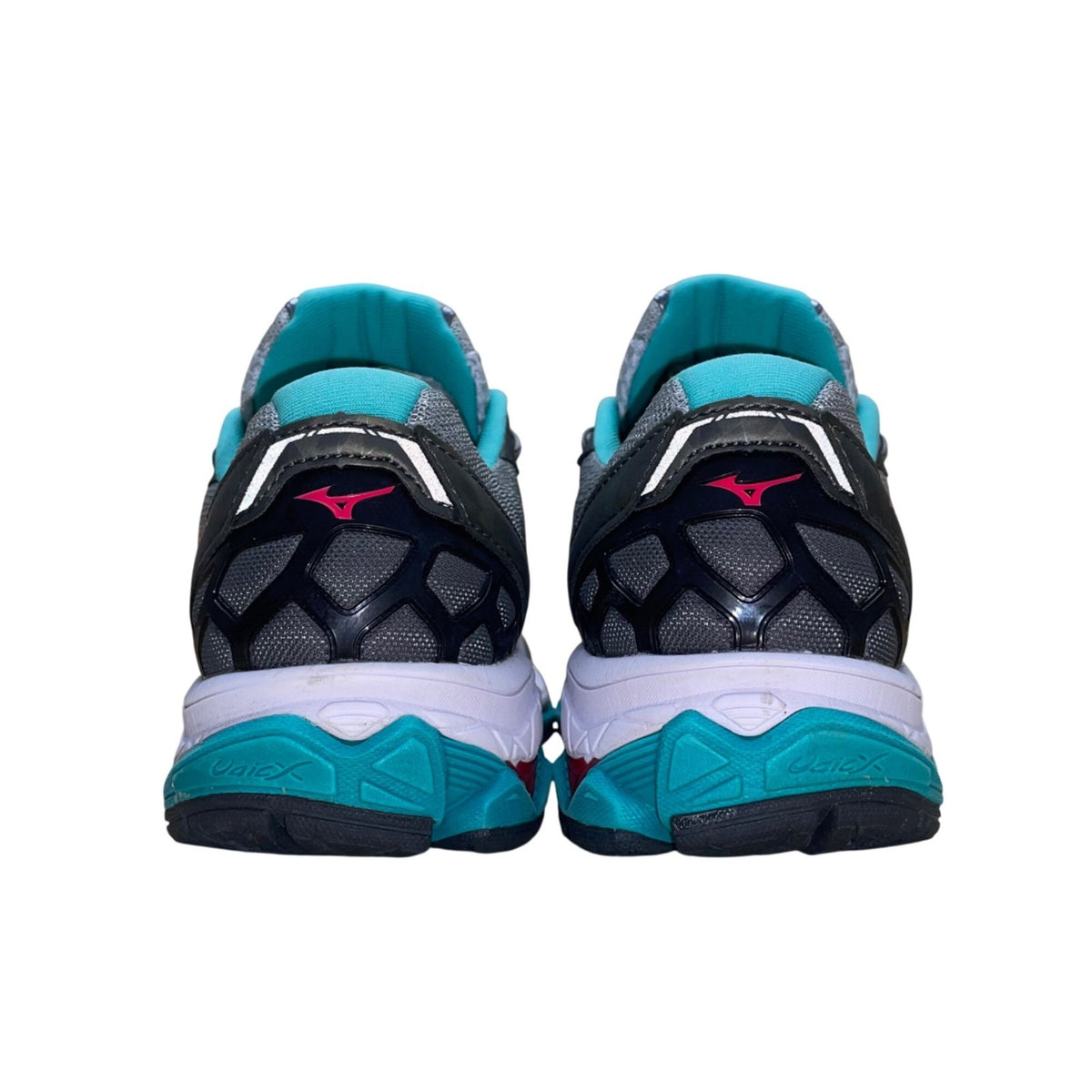 Mizuno Women’s Gray & Teal Mesh Wave Horizon Running Shoes Size 8
