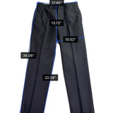 Mens Black Two-Piece Suit Dress Jacket & Pants Slim Fit Size 36
