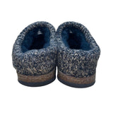 Clarks Women’s Black Suede & Brown Knit Collar Cozy Slip-On Slippers Size 9M