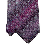 Smithsonian Institution Mens Burgundy & Blue 100% Silk Tie Paisley Pattern