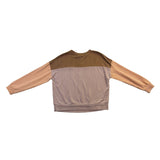 Dokotoo Womens Camel & Beige Ribbed Pullover Sweater Top Casual Sz M