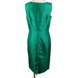 Albert Nipon Womens Green Dress & Jacket Set Elegant Formal Outfit Size 4