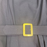 Black Sleeveless Dress With Belted Waist Gold Buckle Design Womens Size 12